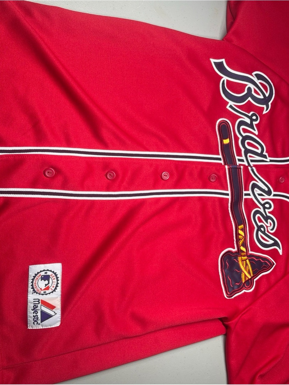 Vintage Majestic Atlanta Braves Chipper Jones #10 Jersey Men's Large